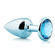 Hard Plug Anal de Metal Azul com Joia (Imagem 3 de 5)