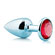 Hard Plug Anal de Metal Azul com Joia (Imagem 4 de 5)