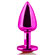 Hard Plug Anal de Metal Rosa com Joia (Imagem 1 de 5)