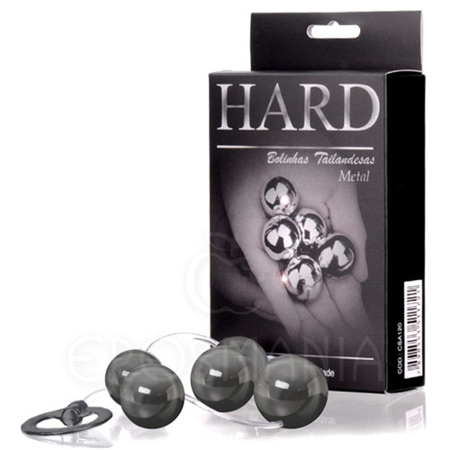 Colar de 5 Bolinhas de Metal Cinza Metálico