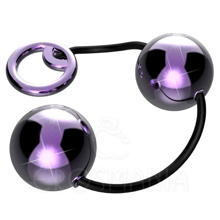 Colar Tailandês 2 Bolas Metal Lilás Hard