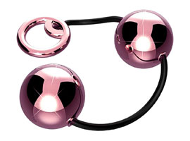 Colar Tailandês 2 Bolas Metal Rosa Hard Colar Tailandês 2 Bolas Metal Rosa Hard