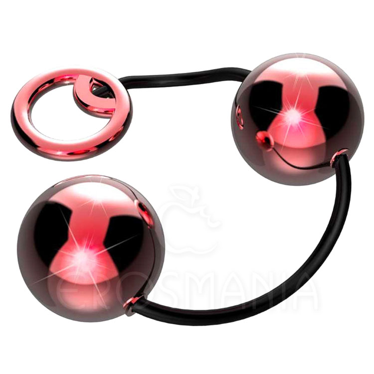 Colar Tailandês 2 Bolas Metal Vermelha Hard