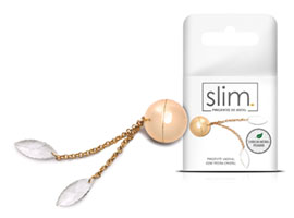 Pingente Vaginal Metal com Cristal