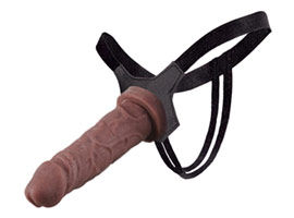 Fiery Brown Cyberskin - Pênis com Cinta e Vértebra