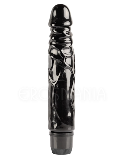 Dom V9 - Pênis Vibrador Preto - Veias grossas
