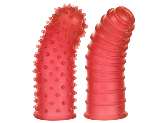 Capa de Dedo Curva Vermelha - Kit com 2 Capa de Dedo Curva Vermelha - Kit com 2