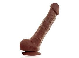 Nacho Marrom com Ventosa - Pênis realístico - 24cm