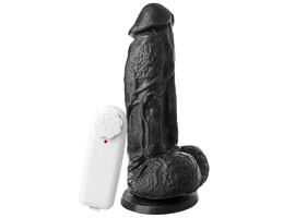 Kong Júnior Preto - pênis com Ventosa e Vibrador