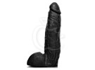 Pênis gigante maciço John Holmes Preto - 27cm