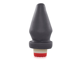 Plug Anal Cônico Preto Com Vibrador