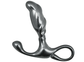 Massageador de Próstata em Metal - Cinza Metálico