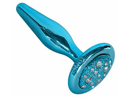 Hard Plug Metal Iniciação Anal - Azul