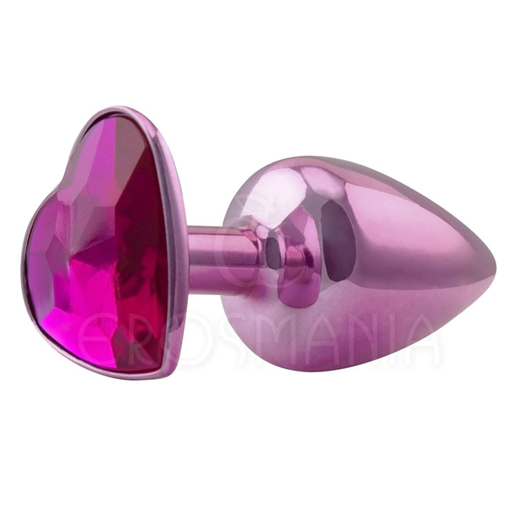 Heart Plug Anal Metal Rosa - Coração Rosa