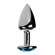 Hard Plug Anal de Metal Cinza Metálico com Joia (Imagem 1 de 2)
