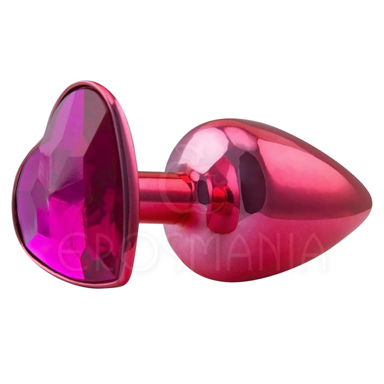 Heart Plug Anal Metal Vermelho - Coração Rosa
