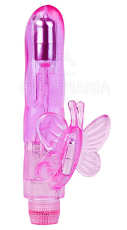 Jelly Dual Stimulator Vibrator Butterfly Rose
