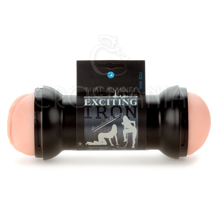 Dual Channel Exciting Iron Black - Vagina e Ânus
