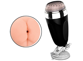 X5 Cup Ass Black - Masturbador Lanterna c/ Ventosa
