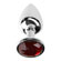 Hard Plug Anal de Metal Cromado com Joia (Imagem 2 de 2)