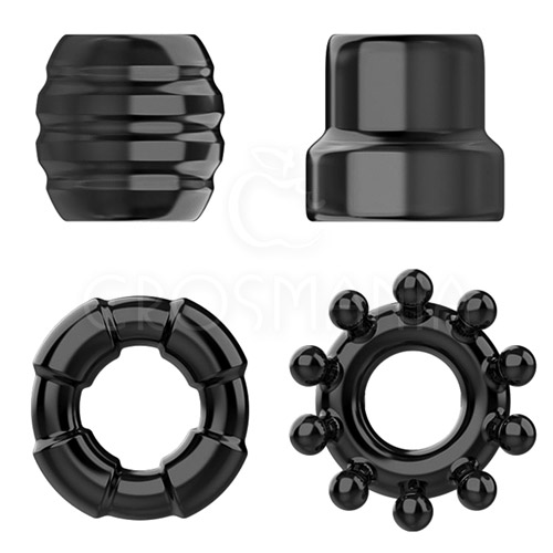 Cock Rings Set C - Kit com 4 Anéis Penianos