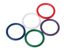 Rainbow Silicone Pleasure Rings - Kit 5 anéis