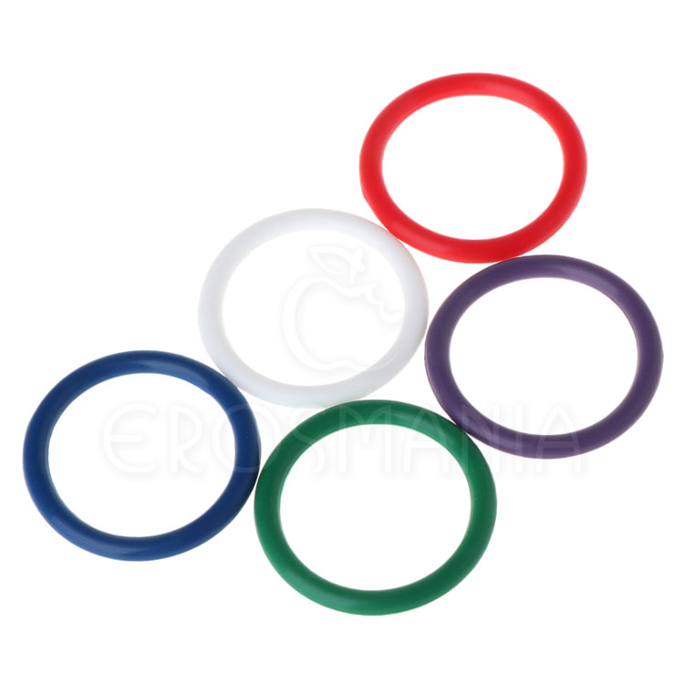 Rainbow Silicone Pleasure Rings - Kit 5 anéis