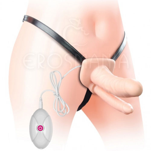 Vibrating Unisex Hollow Double Penetrator 6" - DP