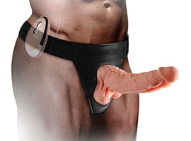 Vibrating Mars Dildo Harness Lifelike - Vibrador