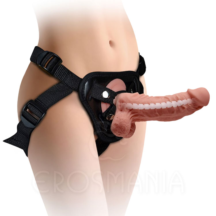 Mars Lifelike Dildo Harness - Pênis com vértebra