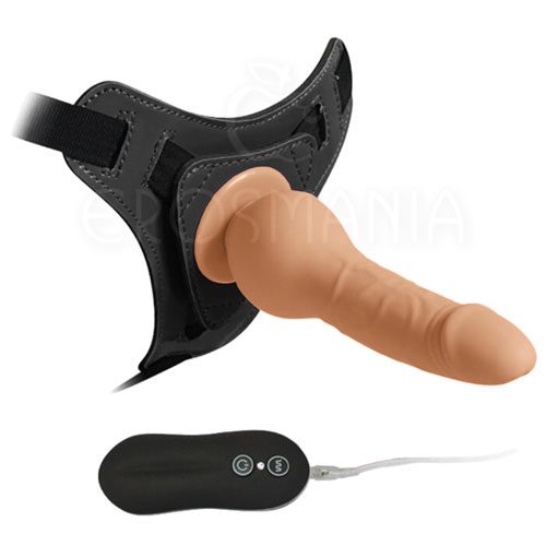 Harness Silicone Dildo 6.3" Flesh - Pênis vibrador