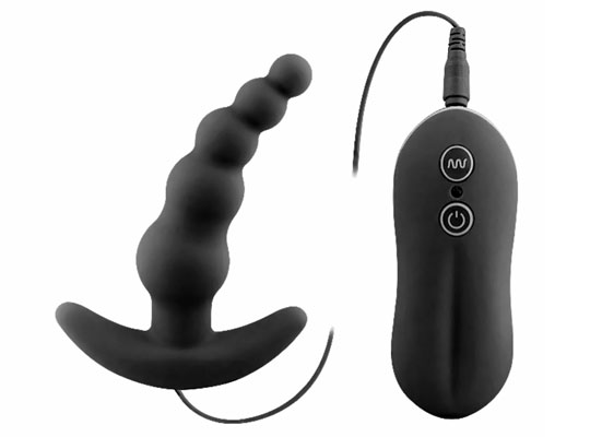 Beads Style Black - Plug Anal Vibrador Silicone