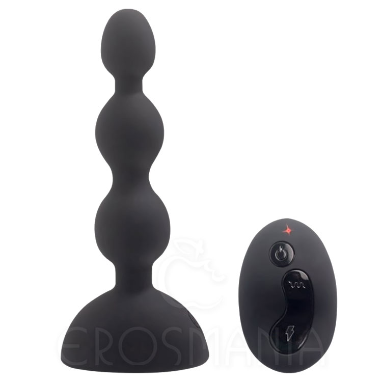 Anal Beads-S Black - 2 vibradores -controle remoto