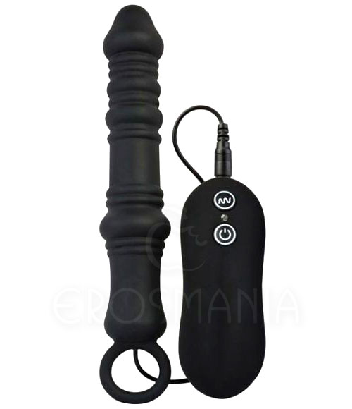 Dutch Cannon Anal Plug Black - Silicone - 10 modos