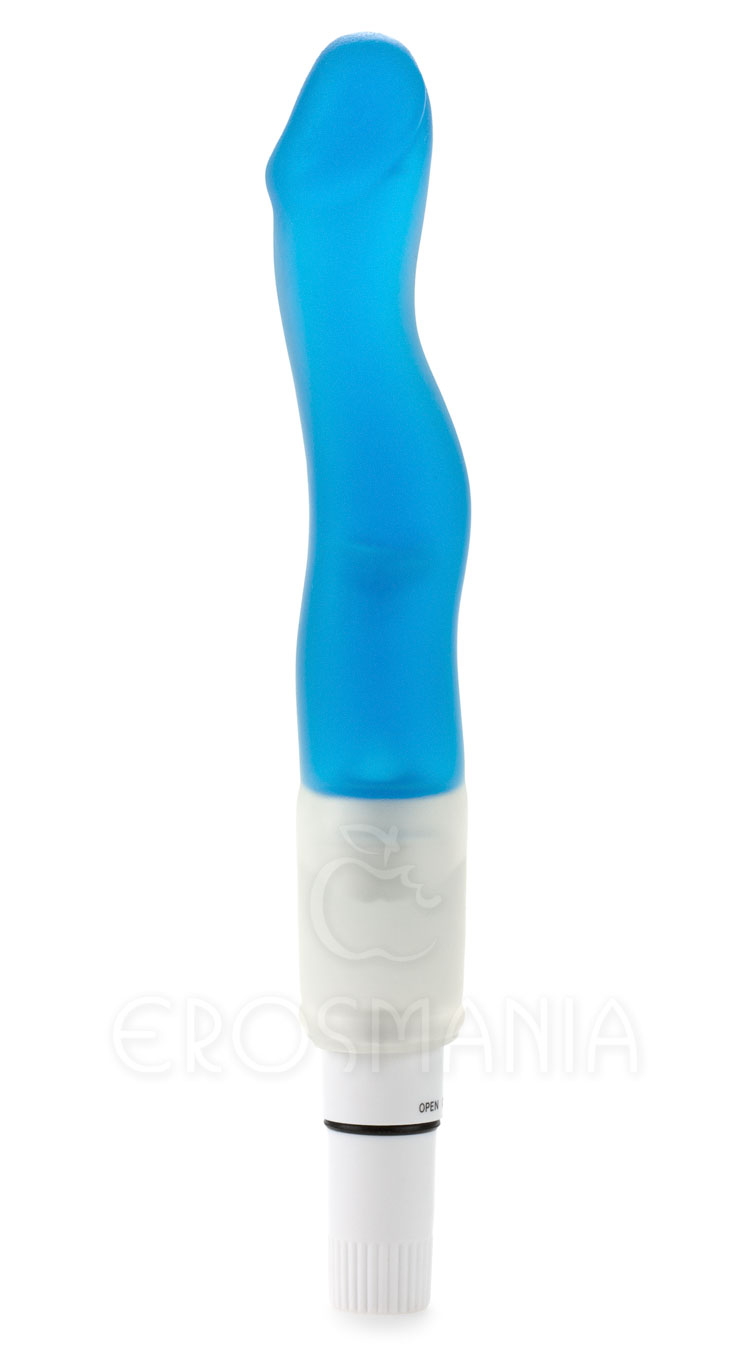 Pênis Sinuoso Jelly Azul - Vibrador Anal