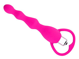 Docoo Vibrating Anal Beads Magenta - Bastão Anal