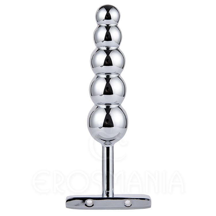 5 Balls Metal Beads Butt Plug - Plug anal de metal