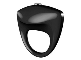 Vibrating Cock Ring Black Miao Lian - Anel peniano