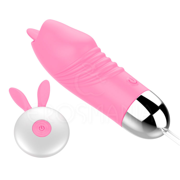 Remote control Vibrating Tongue Pink - 12 funções