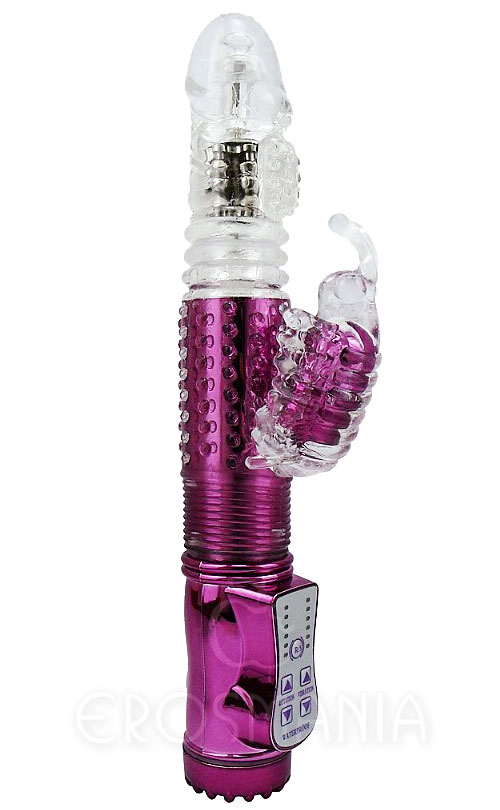 Thrusting Butterfly Vibe Metalic Purple Vai-e-Vem