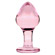 Glass Conic Butt Plug Rose - Plug anal de vidro (Imagem 1 de 2)