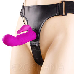 Silicone Ultra Harness Strap-on - 2 vibradores