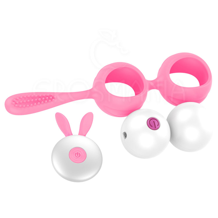 Remote Control Vibrating Balls Pink - 12 funções