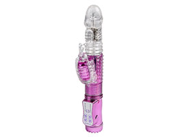 Rechargeable Rabbit Rose - Pênis vai-e-vem e Gira Rechargeable Rabbit Rose - Pênis vai-e-vem e Gira
