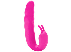 Ribbed Dual Stimulator Magenta - 2 vibradores