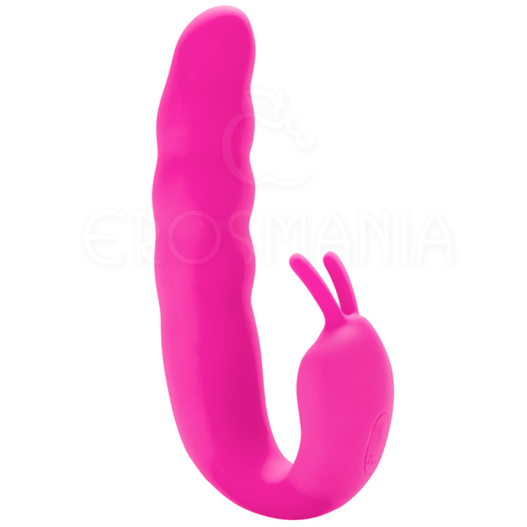 Ribbed Dual Stimulator Magenta - 2 vibradores