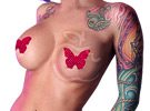 Nipples Adesivos Borboleta - Tecido com paetês
