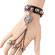 Pulseira com anéis Black Skull - Dominatrix (Imagem 1 de 2)