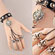 Pulseira com anéis Black Skull - Dominatrix (Imagem 2 de 2)