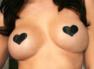Nipples Adesivos Coração - Preto